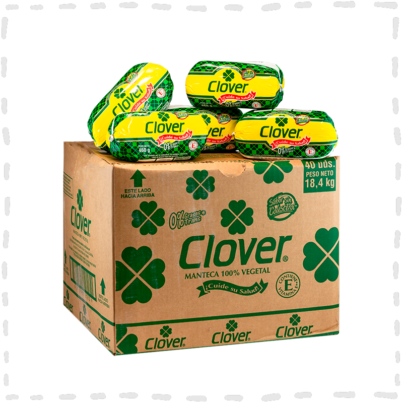MANTECA CLOVER PAQUETES 18.40KG. 40 UNID X 460GR