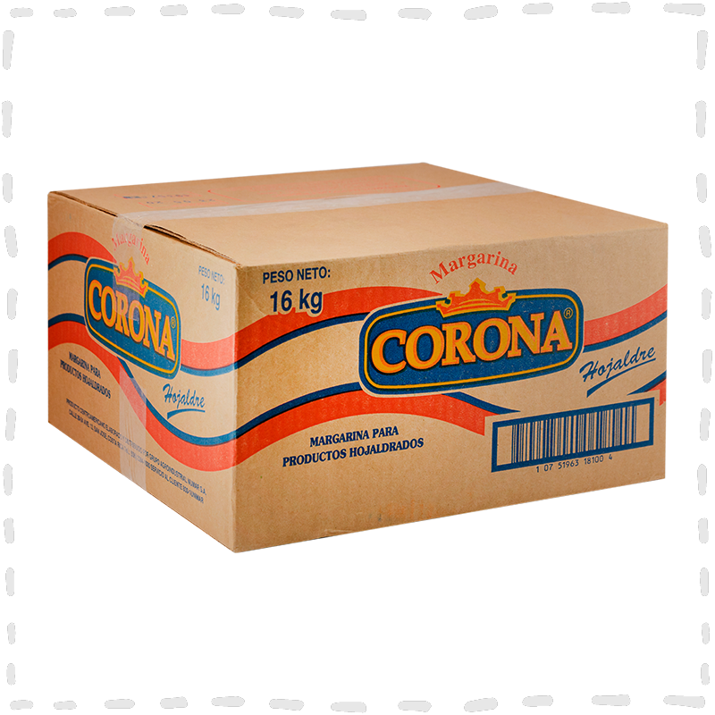 MARGARINA CORONA HOJALDRE 16 KG 8 BLOQUES X2KG