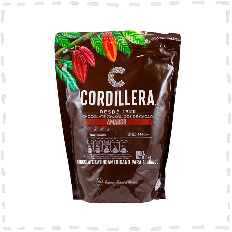 COBERTURA MEDIA AMARGA 1KG #121 CORDILLERA