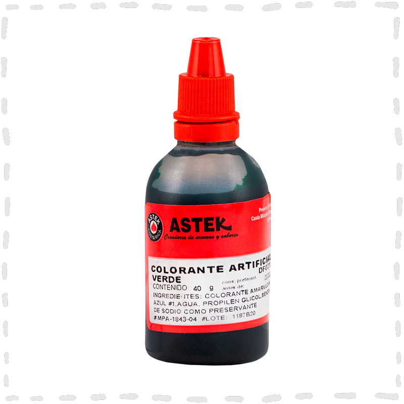 COLORANTE VERDE 40 GR LUSTRE ASTEK