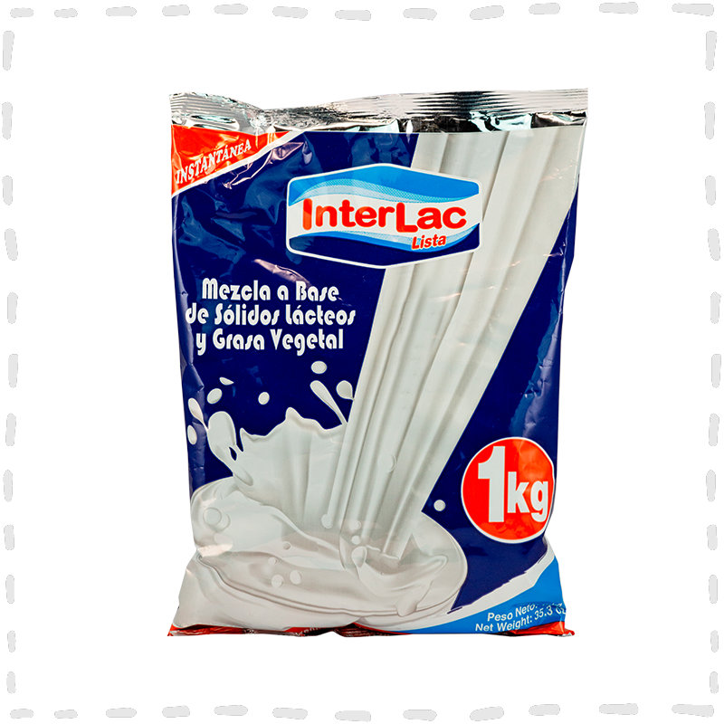 LECHE POLVO 1KG INTERLAC DESCREMADA