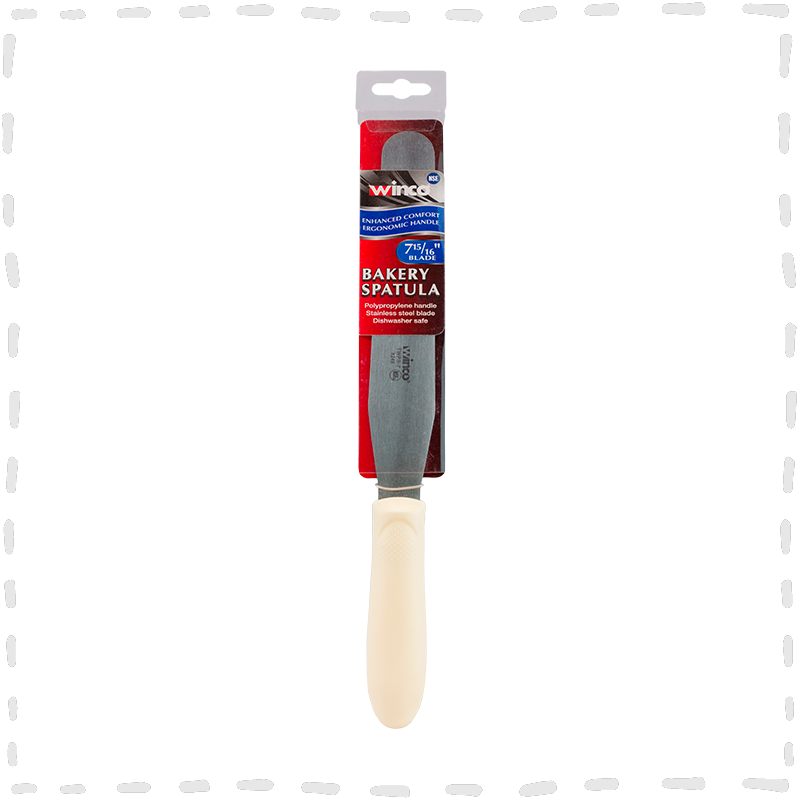 ESPATULA PARA DECORAR 7.3/4 PULG ACERO MANGO BLANCO WINCO