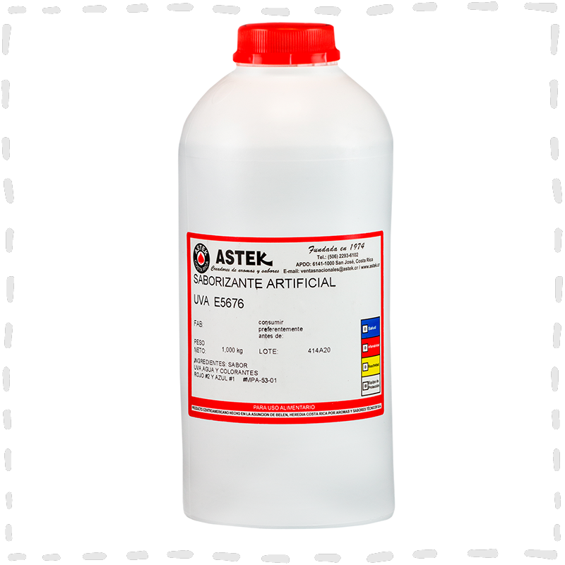 SABORIZANTE UVA CON COLORANTE ASTEK 1  LITRO *
