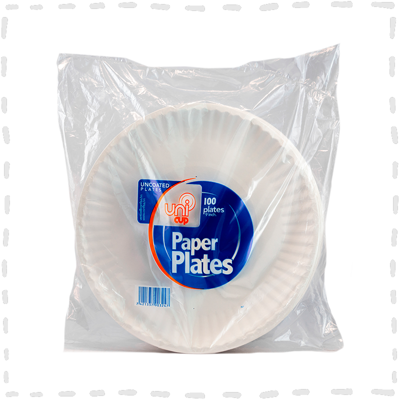 PLATO CARTON ALIMENTOS #9 1X100 UNID BIO UNICUP