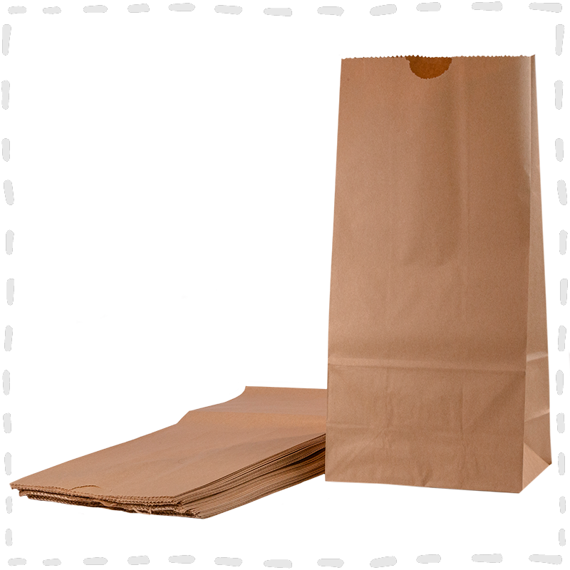BOLSAS PAPEL KRAFT 25 LB 100 UNIDS BIODEGRADABLES