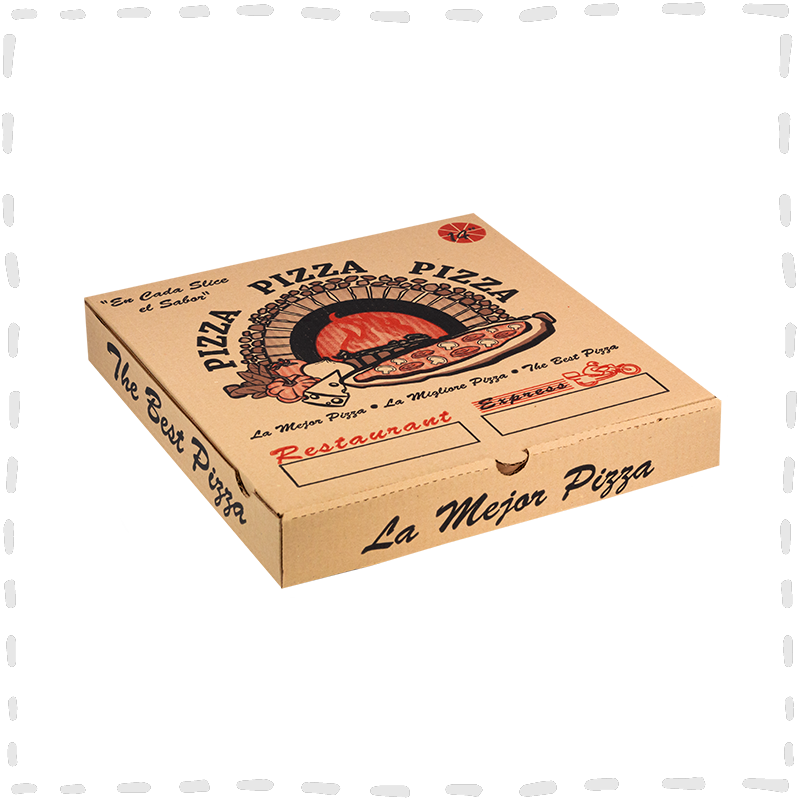 CAJA PIZZA #12 25 UNID CARTON LOGO PIZZA GEMINI *